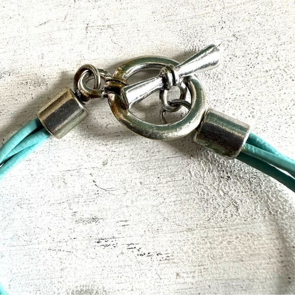 Silver tone blue cord bracelet - Picture 9 of 9